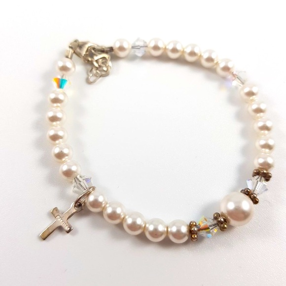 🌈 Beautiful baby pearl bracelet - Picture 5 of 6